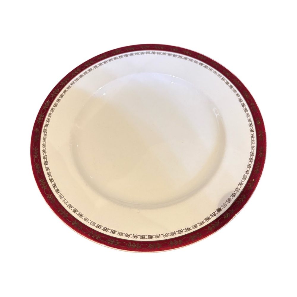 Classic Red and White Dinner Plate